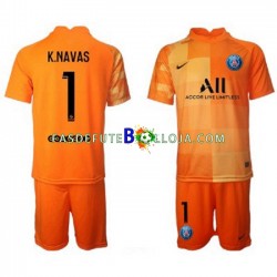 Camisola Guarda-redes 1º Equipamento Paris Saint-Germain Keylor Navas 1 2021-2022 Manga Curta ,Criança
