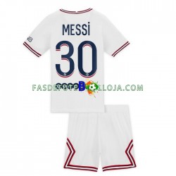 Camisola 4º Equipamento Paris Saint-Germain Lionel Messi 30 2021-2022 Manga Curta ,Criança