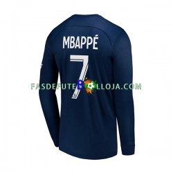 Camisola 1º Equipamento Paris Saint-Germain Mbappé 7 2022-2023 Manga Comprida ,Homem