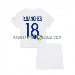 Camisola 3º Equipamento Paris Saint-Germain R.Sanches 18 2022-2023 Manga Curta ,Criança