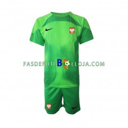 Camisola Guarda-redes 1º Equipamento Selecção Polaca World Cup 2022 Manga Curta ,Criança