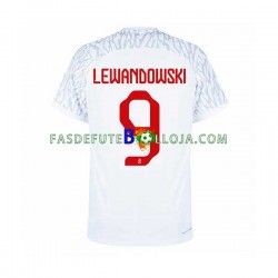 Camisola 1º Equipamento Selecção Polaca Lewandowski 9 World Cup 2022 Manga Curta ,Homem