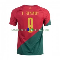 Camisola 1º Equipamento Seleção Portuguesa B.Fernandes 8 World Cup 2022 Manga Curta ,Homem