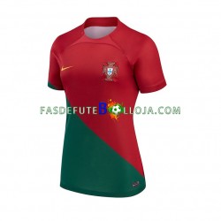 Camisola 1º Equipamento Seleção Portuguesa World Cup 2022 Manga Curta ,Feminina