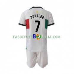 Camisola 2º Equipamento Seleção Portuguesa Ronaldo 7 World Cup 2022 Manga Curta ,Criança