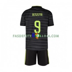 Camisola 3º Equipamento Real Madrid Benzema 9 2022-2023 Manga Curta ,Criança