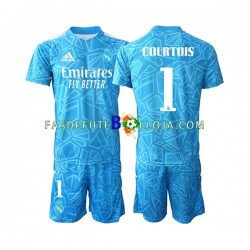 Camisola Guarda-redes 1º Equipamento Real Madrid Courtois 1 2022-2023 Manga Curta ,Criança