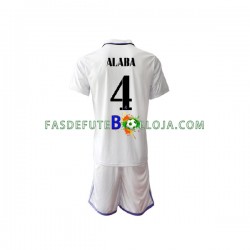 Camisola 1º Equipamento Real Madrid David Alaba 4 2022-2023 Manga Curta ,Criança