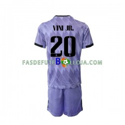 Camisola 2º Equipamento Real Madrid Vinicius Junior 20 2022-2023 Manga Curta ,Criança