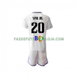Camisola 1º Equipamento Real Madrid Vinicius Junior 20 2022-2023 Manga Curta ,Criança