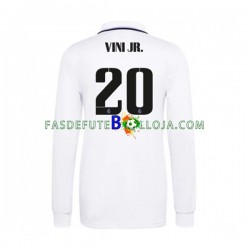 Camisola 1º Equipamento Real Madrid Vinicius Junior 20 2022-2023 Manga Comprida ,Homem