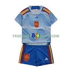 Camisola 2º Equipamento Seleção Espanhola World Cup 2022 Manga Curta ,Criança