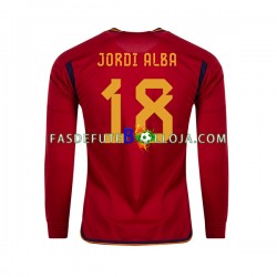 Camisola 1º Equipamento Seleção Espanhola JORDI ALBA 18 World Cup 2022 Manga Comprida ,Homem