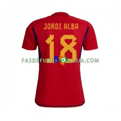 Camisola 1º Equipamento Seleção Espanhola JORDI ALBA 18 World Cup 2022 Manga Curta ,Homem