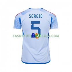 Camisola 2º Equipamento Seleção Espanhola SERGIO BUSQUETS 5 World Cup 2022 Manga Curta ,Homem
