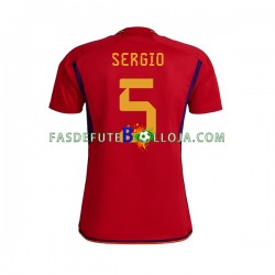 Camisola 1º Equipamento Seleção Espanhola SERGIO BUSQUETS 5 World Cup 2022 Manga Curta ,Homem
