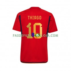 Camisola 1º Equipamento Seleção Espanhola Thiago 10 World Cup 2022 Manga Curta ,Homem