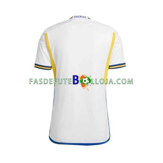 Camisola 2º Equipamento Seleção Sueca 2022 Manga Curta ,Homem