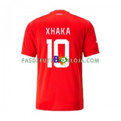 Camisola 1º Equipamento Seleção Suíça Xhaka 10 World Cup 2022 Manga Curta ,Homem