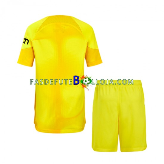 Camisola Guarda-redes 1º Equipamento Tottenham Hotspur 2022-2023 Manga Curta ,Criança