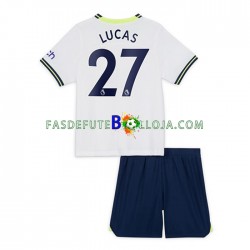 Camisola 1º Equipamento Tottenham Hotspur Lucas Moura 27 2022-2023 Manga Curta ,Criança
