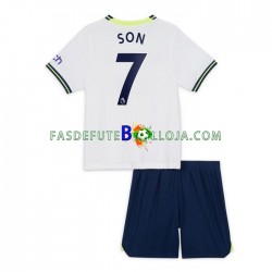Camisola 1º Equipamento Tottenham Hotspur Son Heung-min 7 2022-2023 Manga Curta ,Criança