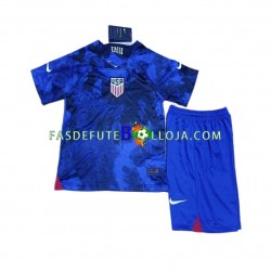 Camisola 2º Equipamento Seleção Estados Unidos World Cup 2022 Manga Curta ,Criança