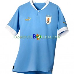 Camisola 1º Equipamento Seleção Uruguaia World Cup 2022 Manga Curta ,Homem