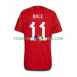 Camisola 1º Equipamento Seleção Galesa Bale 11 World Cup 2022 Manga Curta ,Homem