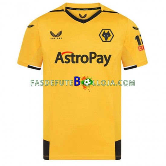 Camisola 1º Equipamento Wolverhampton Wanderers 2022-2023 Manga Curta ,Homem